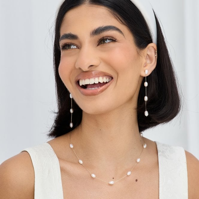 Jon Richard Jon Richard Gold Plated Fine Chain And Freshwater Pearl Necklace