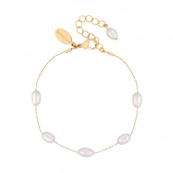 jon richard Jon Richard Gold Plated Fine Chain And Freshwater Pearl Bracelet