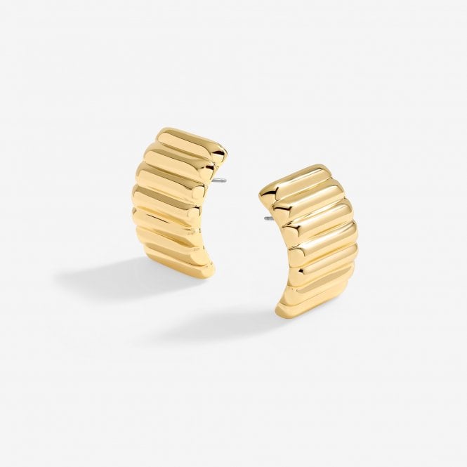 jon richard Jon Richard Gold Plated Flat Ridge Statement Earrings