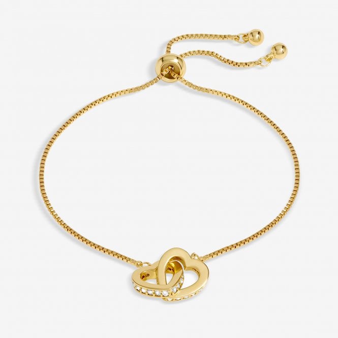 jon richard Jon Richard Gold Plated Interlink Heart Toggle Bracelet