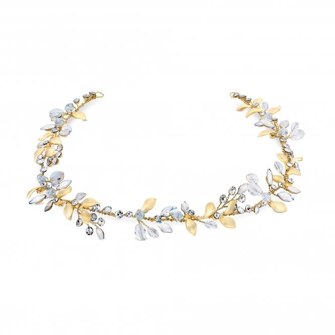 jon richard Jon Richard Gold Plated Look Of Opal Hair Vine - Gift Pouch