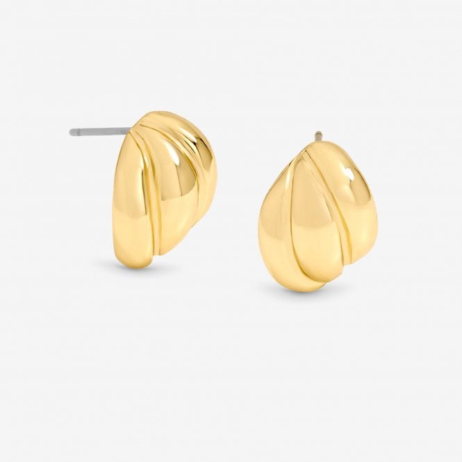 jon richard Jon Richard Gold Plated Mini Ribbed Stud Earrings