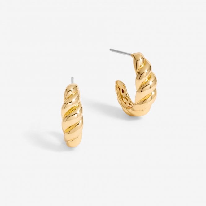 jon richard Jon Richard Gold Plated Mini Ridge Hoops