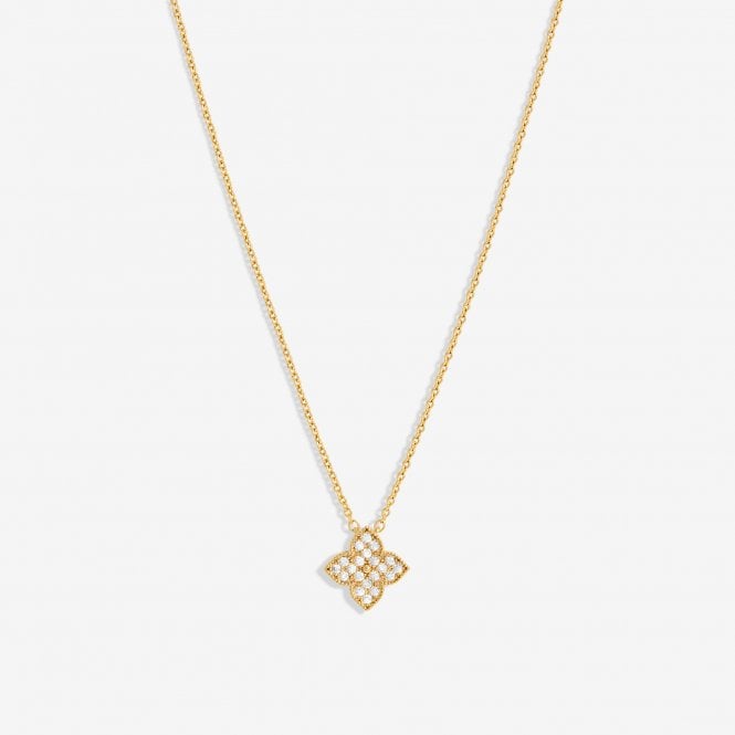 jon richard Jon Richard Gold Plated Pave Clover Pendant
