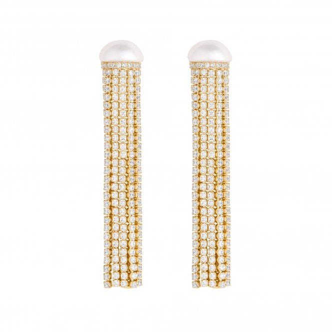 Jon Richard Jon Richard Gold Plated Pearl Shower Drop Earrings