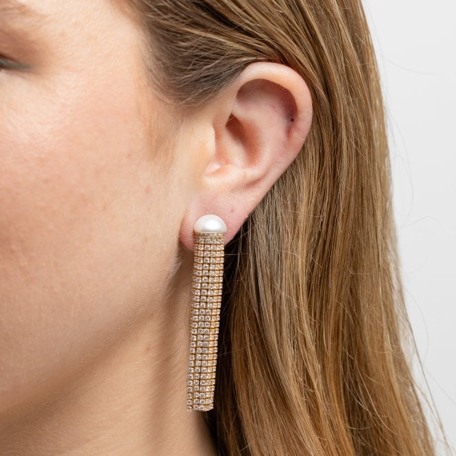 jon richard Jon Richard Gold Plated Pearl Shower Drop Earrings