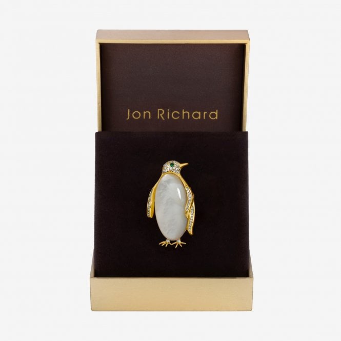 jon richard Jon Richard Gold Plated Pengiun Brooch - Gift Box