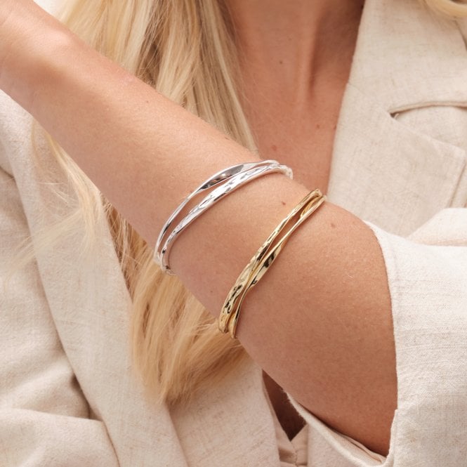 Jon Richard Jon Richard Gold Plated Polished Bangles - Pack Of 2