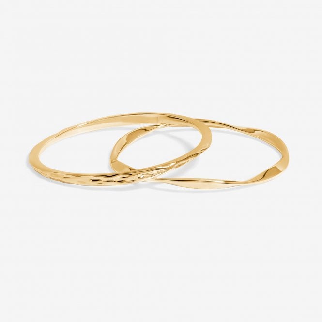 jon richard Jon Richard Gold Plated Polished Bangles - Pack Of 2