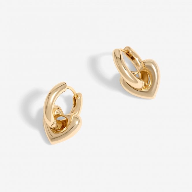 jon richard Jon Richard Gold Plated Polished Heart Door Knocker Earrings