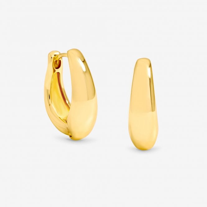 jon richard Jon Richard Gold Plated Polished Hoop Earrings