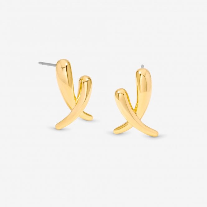 jon richard Jon Richard Gold Plated Polished Kiss Earrings
