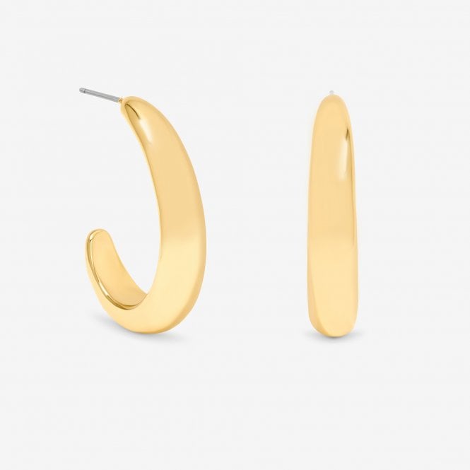 jon richard Jon Richard Gold Plated Polished Large Curve Hoops