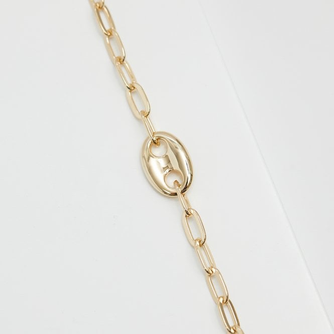 Jon Richard Jon Richard Gold Plated Polished Link Bracelet