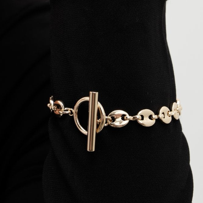 Jon Richard Jon Richard Gold Plated Polished Link Bracelet
