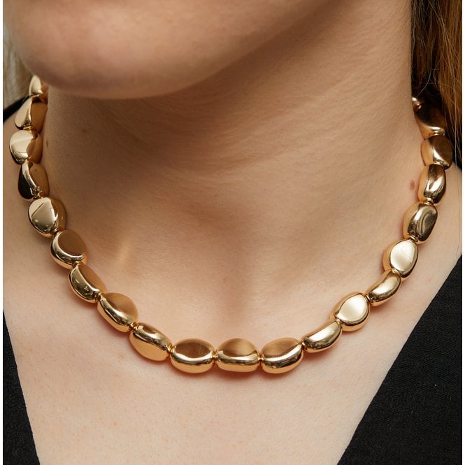 jon richard Jon Richard Gold Plated Polished Nugget Allway Necklace