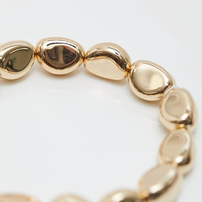 Jon Richard Jon Richard Gold Plated Polished Nugget Bracelet