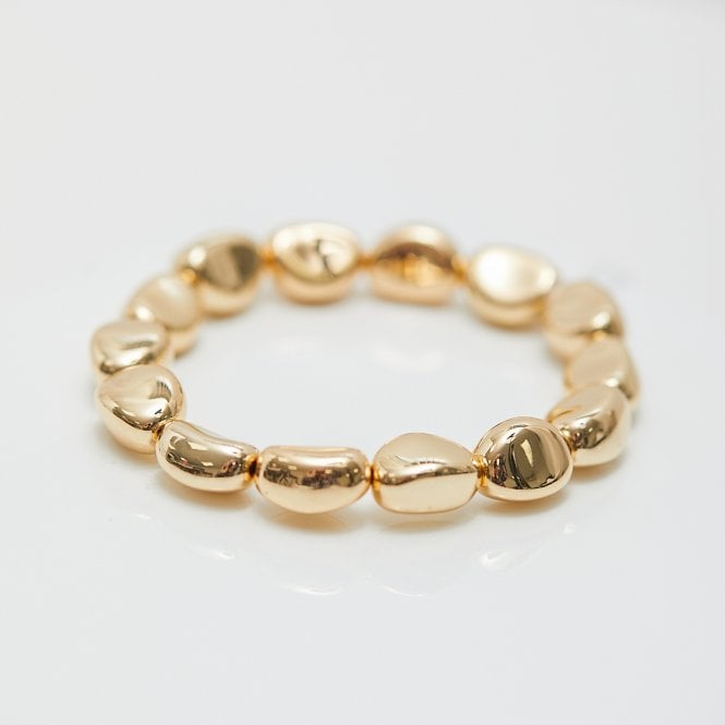 Jon Richard Jon Richard Gold Plated Polished Nugget Bracelet