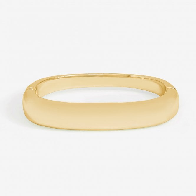 jon richard Jon Richard Gold Plated Polished Rectanglar Bangle