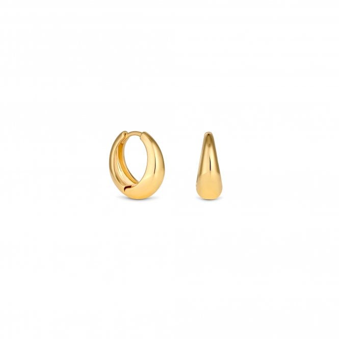 jon richard Jon Richard Gold Plated Polished Small Tapered Hoop Earrings
