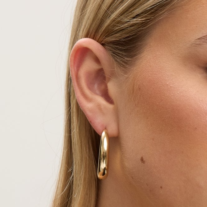 Jon Richard Jon Richard Gold Plated Polished Twist Hoop Earrings