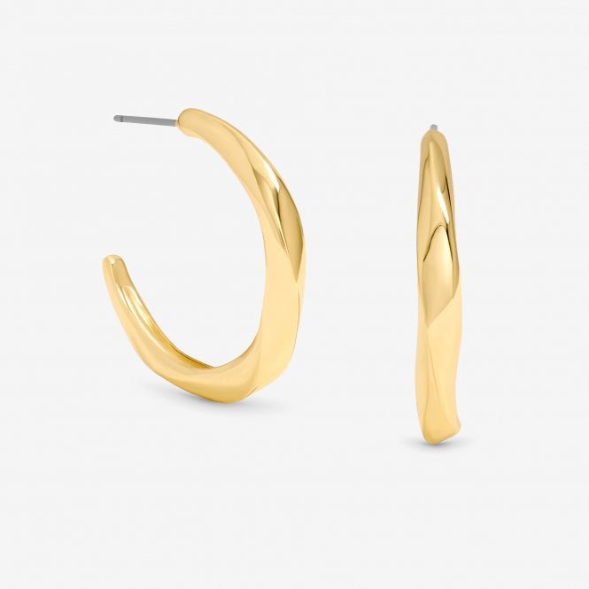 jon richard Jon Richard Gold Plated Polished Twist Hoop Earrings