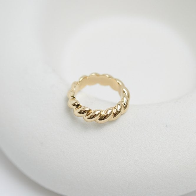 Jon Richard Jon Richard Gold Plated Polished Twisted Ring