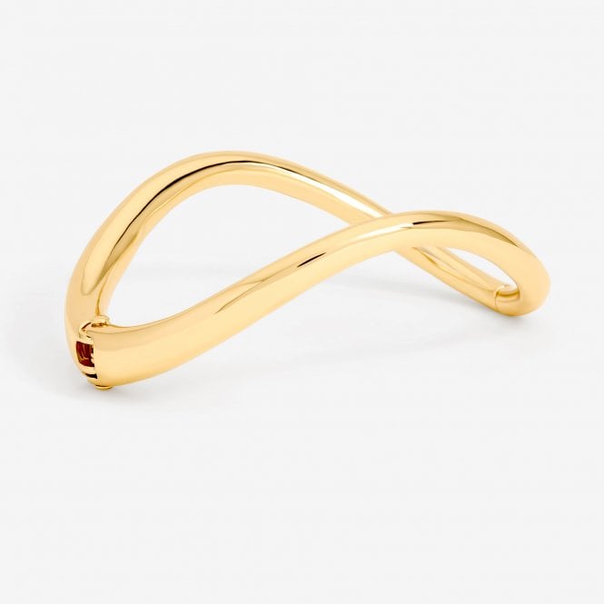 jon richard Jon Richard Gold Plated Polished Wave Cuff Bracelet
