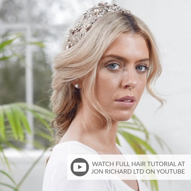 Jon Richard Jon Richard Gold Plated Sienna Gold Floral Hair Vine - Gift Pouch