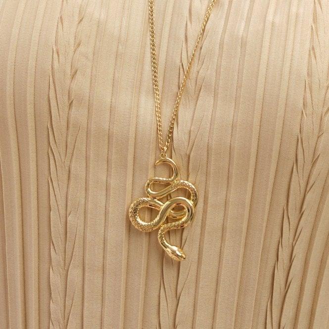 Jon Richard Jon Richard Gold Plated Snake Long Pendant