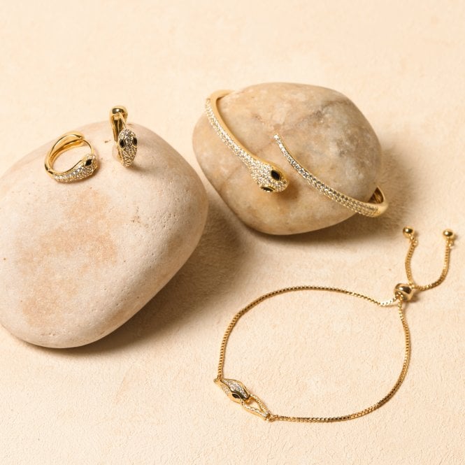 Jon Richard Jon Richard Gold Plated Snake Toggle Bracelet