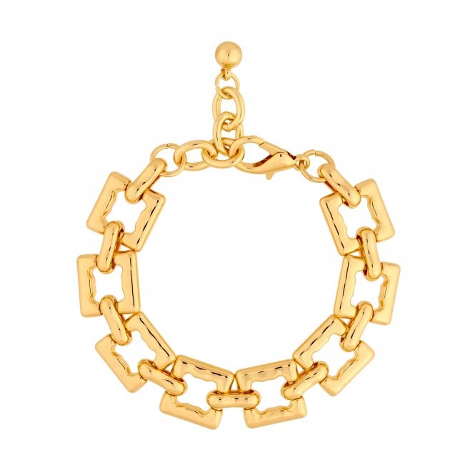 jon richard Jon Richard Gold Plated Square Chain Bracelet
