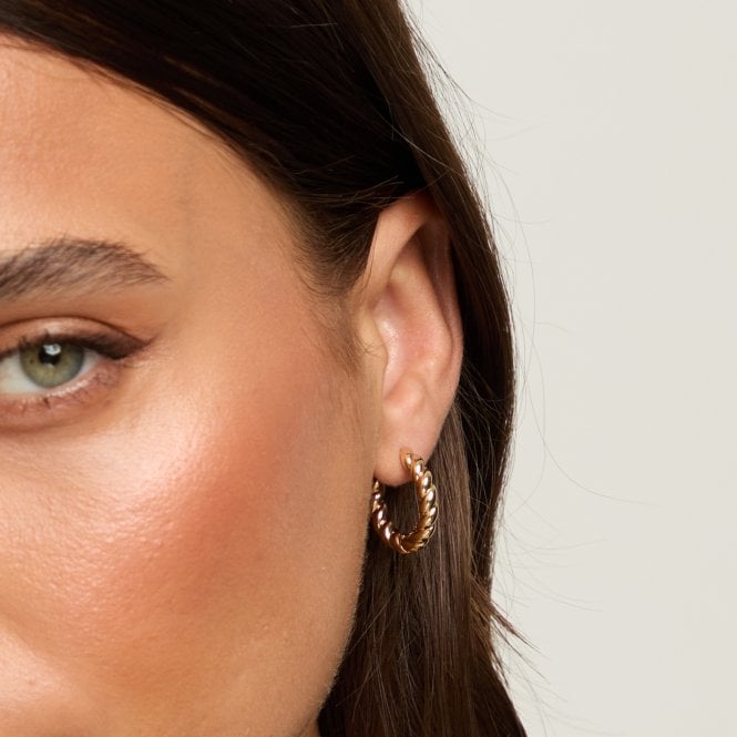 Jon Richard Jon Richard Gold Plated Twist Hoop Earrings