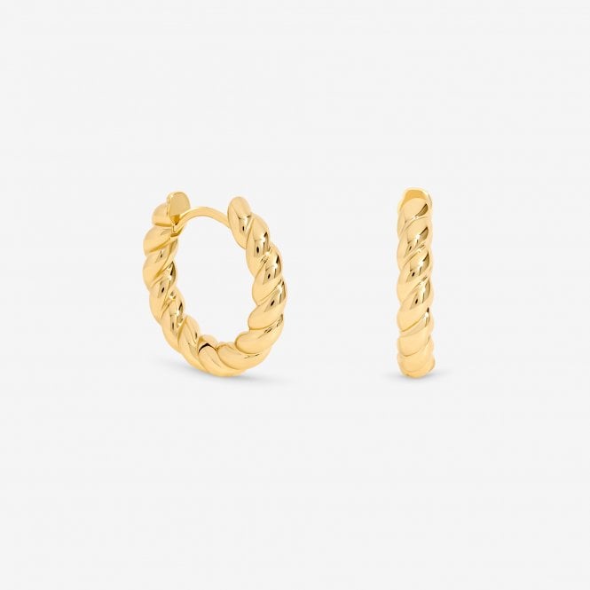 jon richard Jon Richard Gold Plated Twist Hoop Earrings