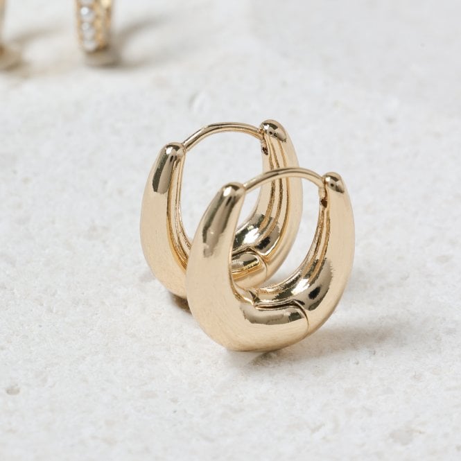 Jon Richard Jon Richard Gold Polished And Pearl Hoops - Pack Of 2