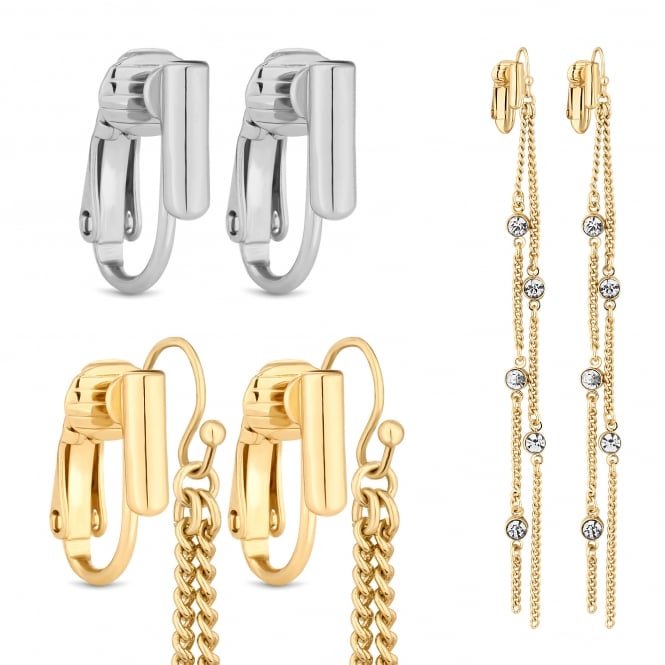 Jon Richard Jon Richard Gold/ Silver Plated Pierced Earring Converters - Pack Of 2 Pairs