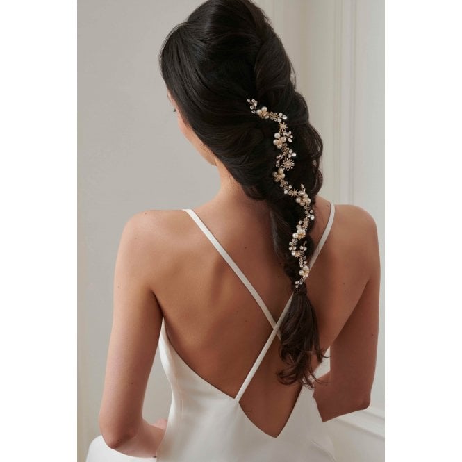 Jon Richard Jon Richard Gold Star And Pearl Hair Vine