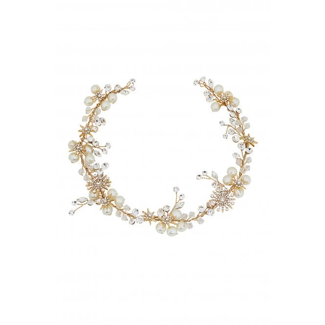 jon richard Jon Richard Gold Star And Pearl Hair Vine