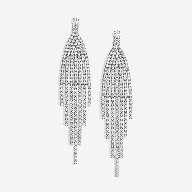 jon richard Jon Richard Hematite Plated And Crystal Statement Earrings