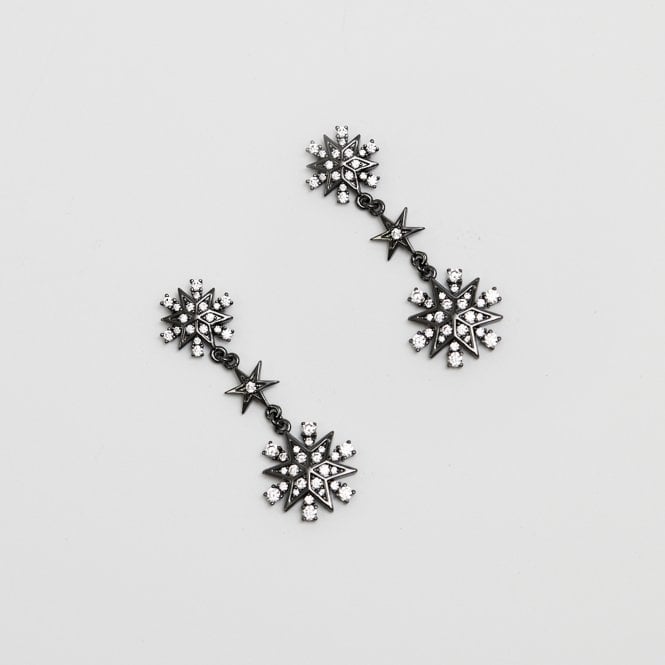 Jon Richard Jon Richard Hematitie Plated Celestial Earrings