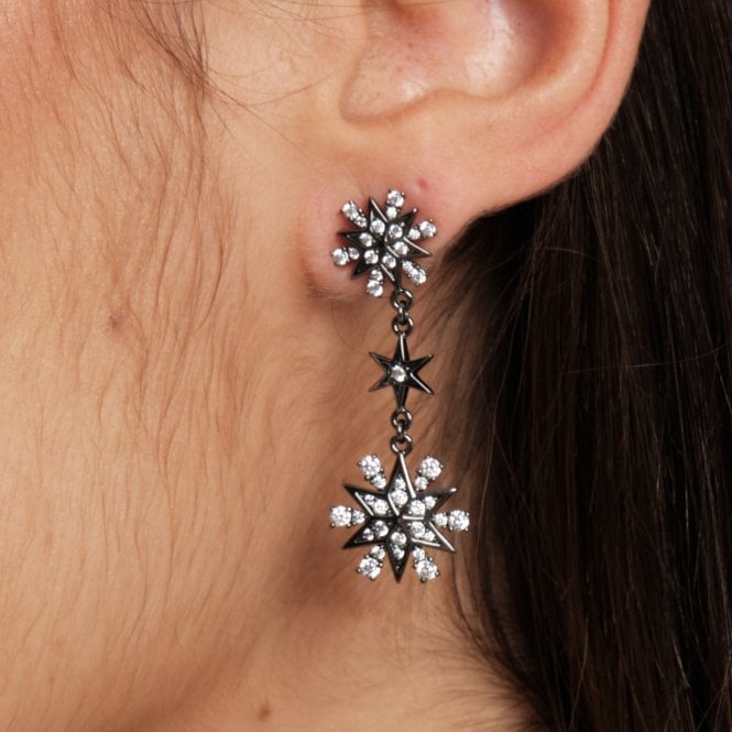 Jon Richard Jon Richard Hematitie Plated Celestial Earrings