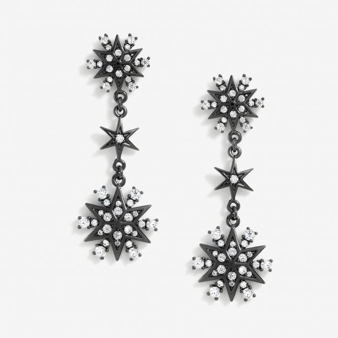 jon richard Jon Richard Hematitie Plated Celestial Earrings