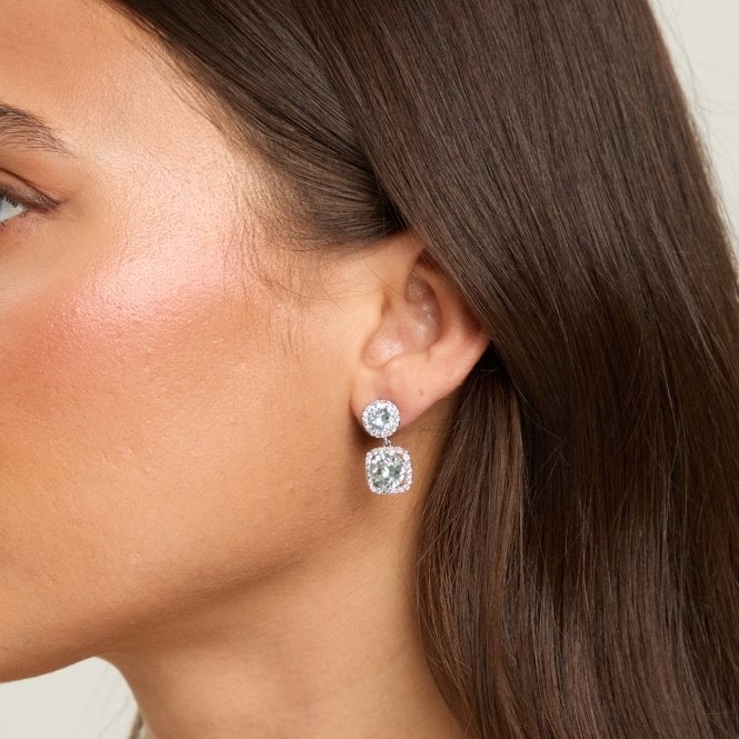 Jon Richard Jon Richard Aqua Stone Drop Earrings