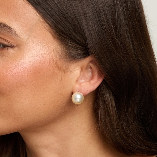 Jon Richard Jon Richard Cream Large Pearl Earrings