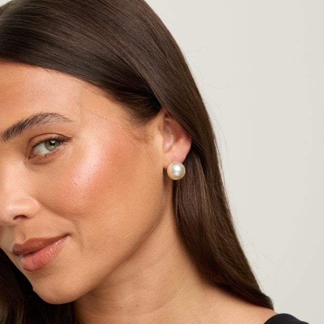 Jon Richard Jon Richard Cream Large Pearl Earrings