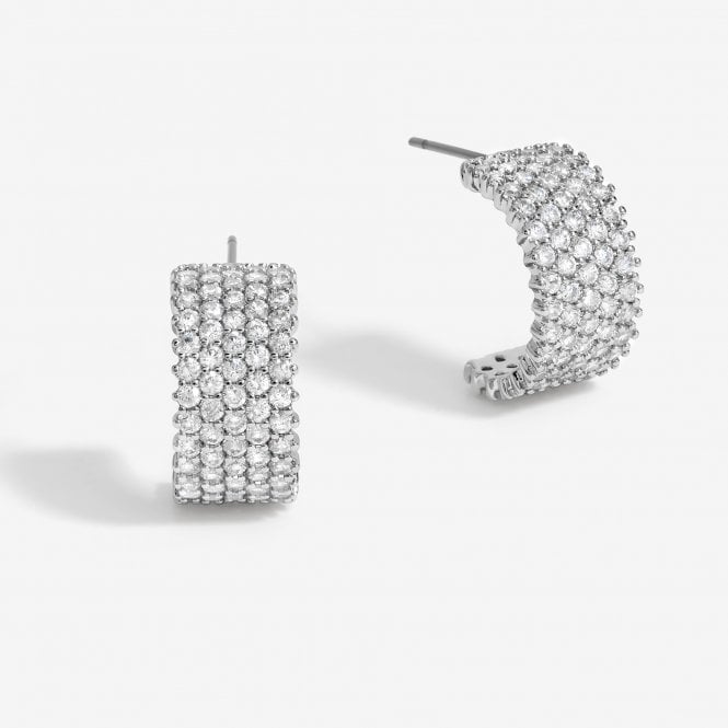 jon richard Jon Richard Crystal Pave Hoop Earrings