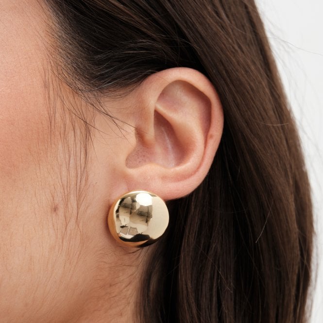 Jon Richard Jon Richard Gold Plated Dome Earrings