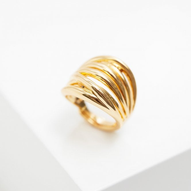 Jon Richard Jon Richard Gold Plated Polished Ring