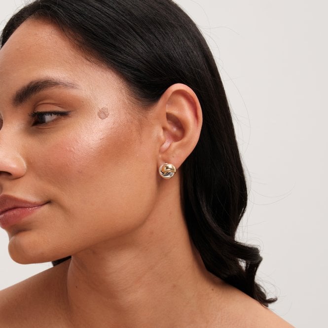 Jon Richard Jon Richard Two Tone Knot Studs