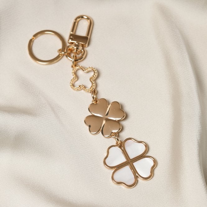 Jon Richard MOOD Gold Plated Clover Bag Charm